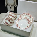GobekUsa Bone China Coffee and Tea Cup Set with Saucer, Teaware, Dessert Dish