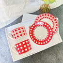 GobekUsa Bone China Coffee and Tea Cup Set with Saucer, Teaware, Dessert Dish