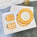 GobekUsa Bone China Coffee and Tea Cup Set with Saucer, Teaware, Dessert Dish
