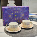 GobekUsa Bone China Coffee and Tea Cup Set with Saucer, Teaware, Dessert Dish