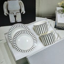 GobekUsa Bone China Coffee and Tea Cup Set with Saucer, Teaware, Dessert Dish
