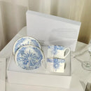 GobekUsa Bone China Coffee and Tea Cup Set with Saucer, Teaware, Dessert Dish