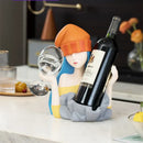 GobekUsa Elegant Girl Sculpture Wine Rack & Glass Holder Home Decor Wine lover Gift
