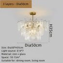 GobekUsa Elegant Glass Chandelier with LED Lights for Home Décor