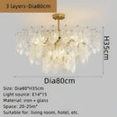 GobekUsa Elegant Glass Chandelier with LED Lights for Home Décor