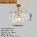 GobekUsa Elegant Glass Chandelier with LED Lights for Home Décor