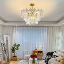 GobekUsa Elegant Glass Chandelier with LED Lights for Home Décor
