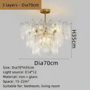 GobekUsa Elegant Glass Chandelier with LED Lights for Home Décor