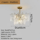 GobekUsa Elegant Glass Chandelier with LED Lights for Home Décor