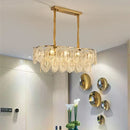 GobekUsa Elegant Glass Chandelier with LED Lights for Home Décor