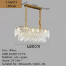 GobekUsa Elegant Glass Chandelier with LED Lights for Home Décor