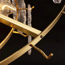 GobekUsa Elegant Glass Chandelier with LED Lights for Home Décor