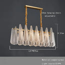 GobekUsa Elegant Glass Chandelier Lighting for Home Dining Room Decor