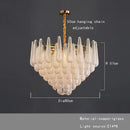 GobekUsa Elegant Glass Chandelier Lighting for Home Dining Room Decor