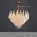 GobekUsa Elegant Glass Chandelier Lighting for Home Dining Room Decor