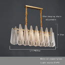 GobekUsa Elegant Glass Chandelier Lighting for Home Dining Room Decor