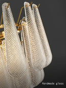 GobekUsa Elegant Glass Chandelier Lighting for Home Dining Room Decor