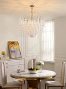 GobekUsa Elegant Glass Chandelier Lighting for Home Dining Room Decor