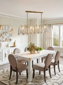 GobekUsa Elegant Glass Chandelier Lighting for Home Dining Room Decor