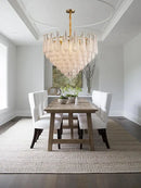 GobekUsa Elegant Glass Chandelier Lighting for Home Dining Room Decor