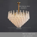 GobekUsa Elegant Glass Chandelier Lighting for Home Dining Room Decor