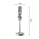 GobekUsa Crystal Glass Candlestick Holder - Elegant Home Décor Accessory