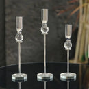 GobekUsa Crystal Glass Candlestick Holder - Elegant Home Décor Accessory