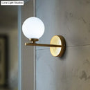 GobekUsa Ivory Glass Single Wall Sconce with Gold Finish for Bedroom - Simple and Elegant
