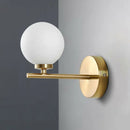 GobekUsa Ivory Glass Single Wall Sconce with Gold Finish for Bedroom - Simple and Elegant