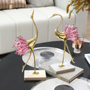 GobekUsa Crystal Bird Metal Handicraft Sculpture Decorative Figurines