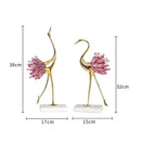 GobekUsa Crystal Bird Metal Handicraft Sculpture Decorative Figurines