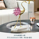 GobekUsa Crystal Bird Metal Handicraft Sculpture Decorative Figurines