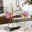 GobekUsa Crystal Bird Metal Handicraft Sculpture Decorative Figurines