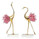 GobekUsa Crystal Bird Metal Handicraft Sculpture Decorative Figurines