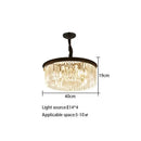 GobekUsa Crystal Round Ceiling Chandelier for Elegant Living and Dining Rooms