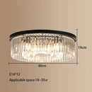 GobekUsa Crystal Round Ceiling Chandelier for Elegant Living and Dining Rooms