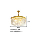 GobekUsa Crystal Round Ceiling Chandelier for Elegant Living and Dining Rooms