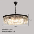 GobekUsa Crystal Round Ceiling Chandelier for Elegant Living and Dining Rooms