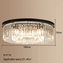 GobekUsa Crystal Round Ceiling Chandelier for Elegant Living and Dining Rooms