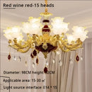 GobekUsa Elegant Crystal Chandelier Living Room Bedroom Lighting