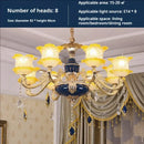 GobekUsa Elegant Crystal Chandelier Living Room Bedroom Lighting