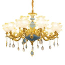 GobekUsa Elegant Crystal Chandelier Living Room Bedroom Lighting