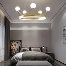 GobekUsa Crown LED Chandelier: Elegant Ring Lustre Pendant Light for Kids Room