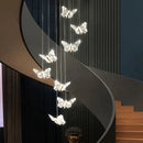 GobekUsa Butterfly Ladder Pendant Lights Chandelier for Loft Decor Interior Lighting Stairs Bedside