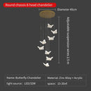 GobekUsa Butterfly Ladder Pendant Lights Chandelier for Loft Decor Interior Lighting Stairs Bedside
