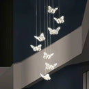 GobekUsa Butterfly Ladder Pendant Lights Chandelier for Loft Decor Interior Lighting Stairs Bedside
