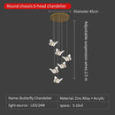 GobekUsa Butterfly Ladder Pendant Lights Chandelier for Loft Decor Interior Lighting Stairs Bedside