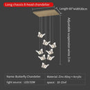 GobekUsa Butterfly Ladder Pendant Lights Chandelier for Loft Decor Interior Lighting Stairs Bedside