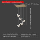 GobekUsa Butterfly Ladder Pendant Lights Chandelier for Loft Decor Interior Lighting Stairs Bedside