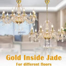 GobekUsa Crystal Candelabra Pendant Chandelier, Elegant Lighting Fixture for Bedroom, Dining & Living Room